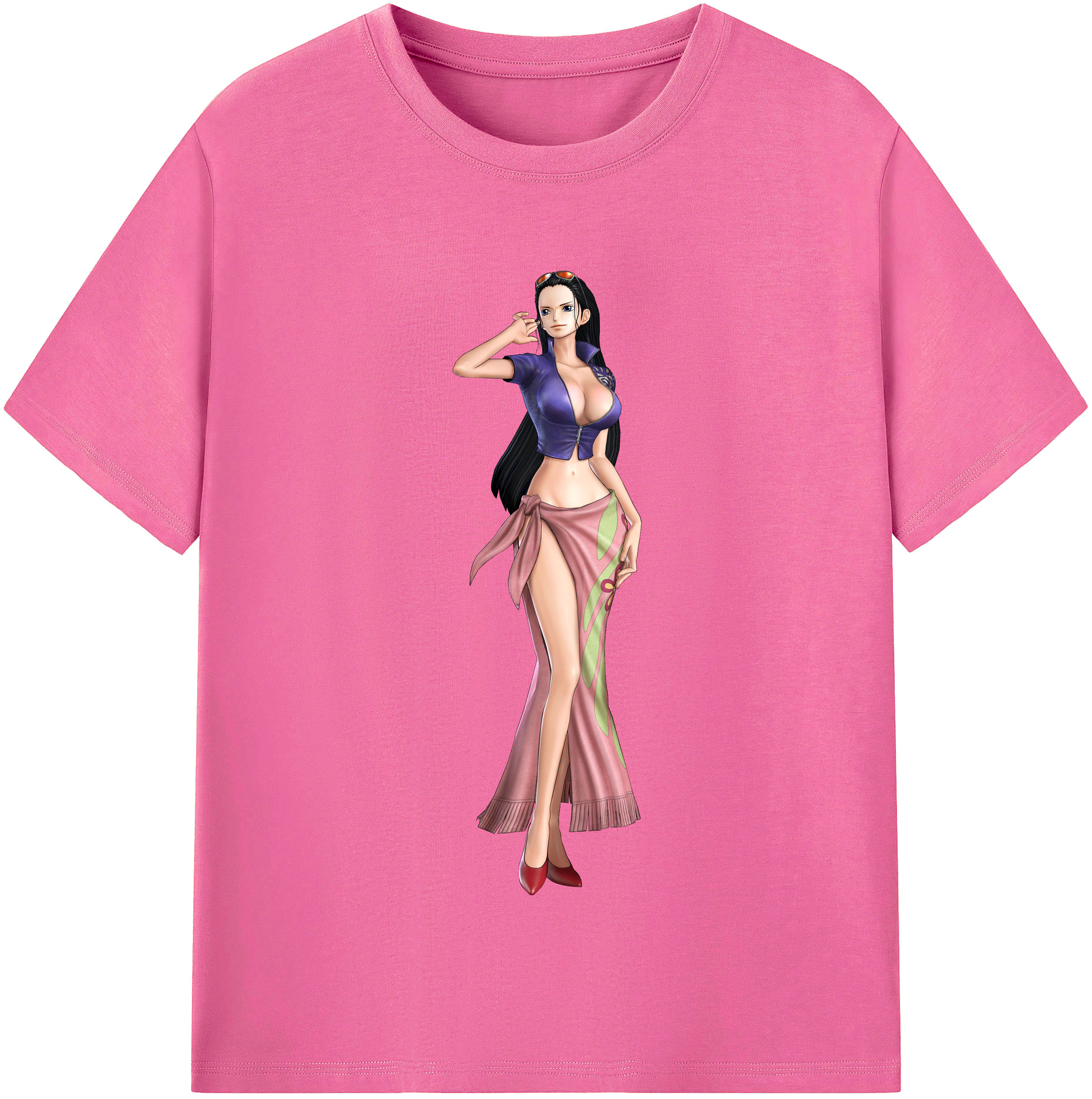 ワンピース ニコ・ロビン ONE PIECE Nico Robin レディースカジュアルプリントTシャツ（綿100％）
